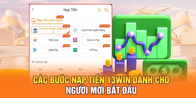 Các bước nạp tiền 13win chi tiết